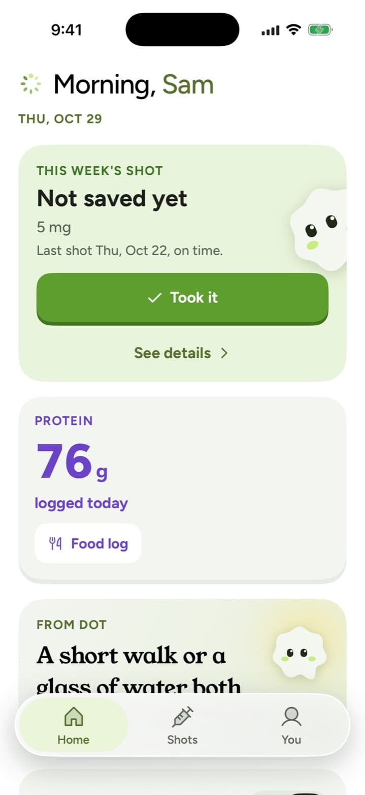 The Checkin iPhone app on shot day: this week's shot, not saved yet